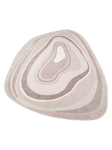Alfombra de Salón Moderna Monza Art 05 CREAM GREY con Diseño Geométrico, Alta Calidad y Tejido Denso Brillante