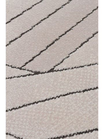 Alfombra de Salón Moderna Monza Art 07 CREAM GREY con Diseño Geométrico, Alta Calidad y Tejido Denso Brillante