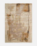 Florence-serie, handgeweven wollen tapijt met bamboezijde PEBBLE SAND BEIGE