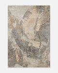 Florence-serie, handgeweven wollen tapijt met bamboezijde NICKEL GREY II