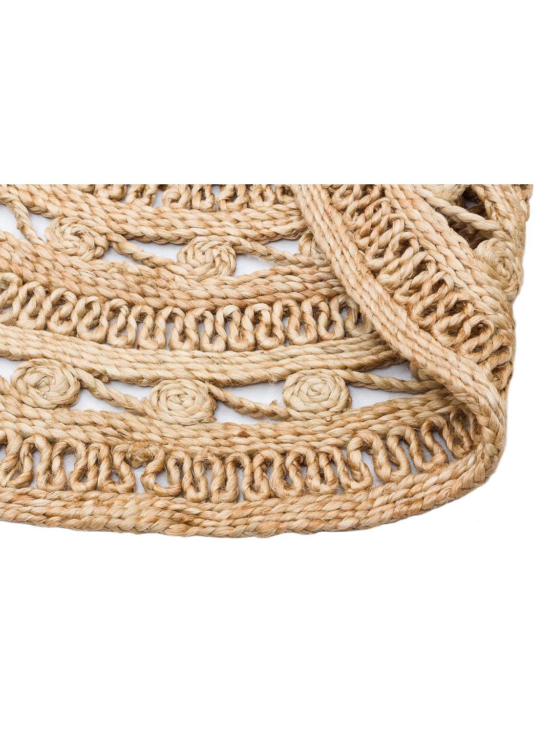 Only Jüt Yuvarlak ve Oval %100 Naturel Oturma Odası Antre Mutfak Balkon El Dokuma Halı CA106DHURIEXW - Carpetdocia