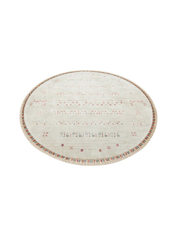 Oushak Carnaval Tapete Moderno Uşak TENCEL™ 100% Natural Fácil de Limpar Feito à Mão 06 BEIGE Q