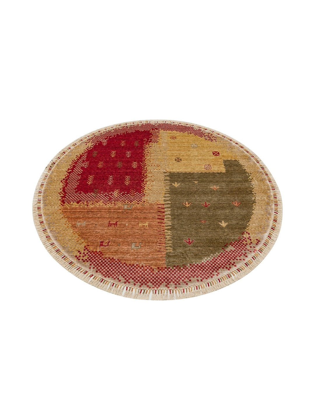 Oushak Carnaval 100% Natural Easy to Clean Handmade TENCEL™ Modern Uşak Carpet 07 BEIGE AUTUMN Q