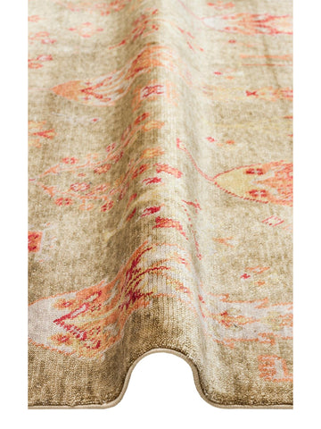 Oushak Carnaval 100%天然 易清洁 手工制作 TENCEL™ 现代乌沙克地毯 08 绿色秋季