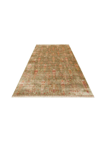 Oushak Carnaval 100%天然 易清洁 手工制作 TENCEL™ 现代乌沙克地毯 08 绿色秋季