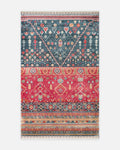 Oushak Carnaval سجادة أُشاق حديثة مصنوعة يدوياً من TENCEL™ 100% طبيعية سهلة التنظيف 17 NAVY MULTY