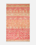 Oushak Carnaval سجادة أُشاق حديثة مصنوعة يدوياً من TENCEL™ 100% طبيعية سهلة التنظيف 17 RED AUTUMN