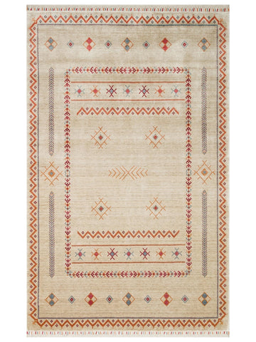 Oushak Carnaval 100% Natural Fácil de Limpar Feito à Mão com TENCEL™ Tapete Moderno Uşak 20 LIGHT MULTY