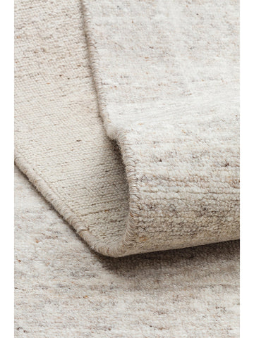 Palette Serisi %100 Naturel Yün Viskon Pamuk El Dokuma İskandinav Salon Oturma Odası Halı BEIGE - Carpetdocia