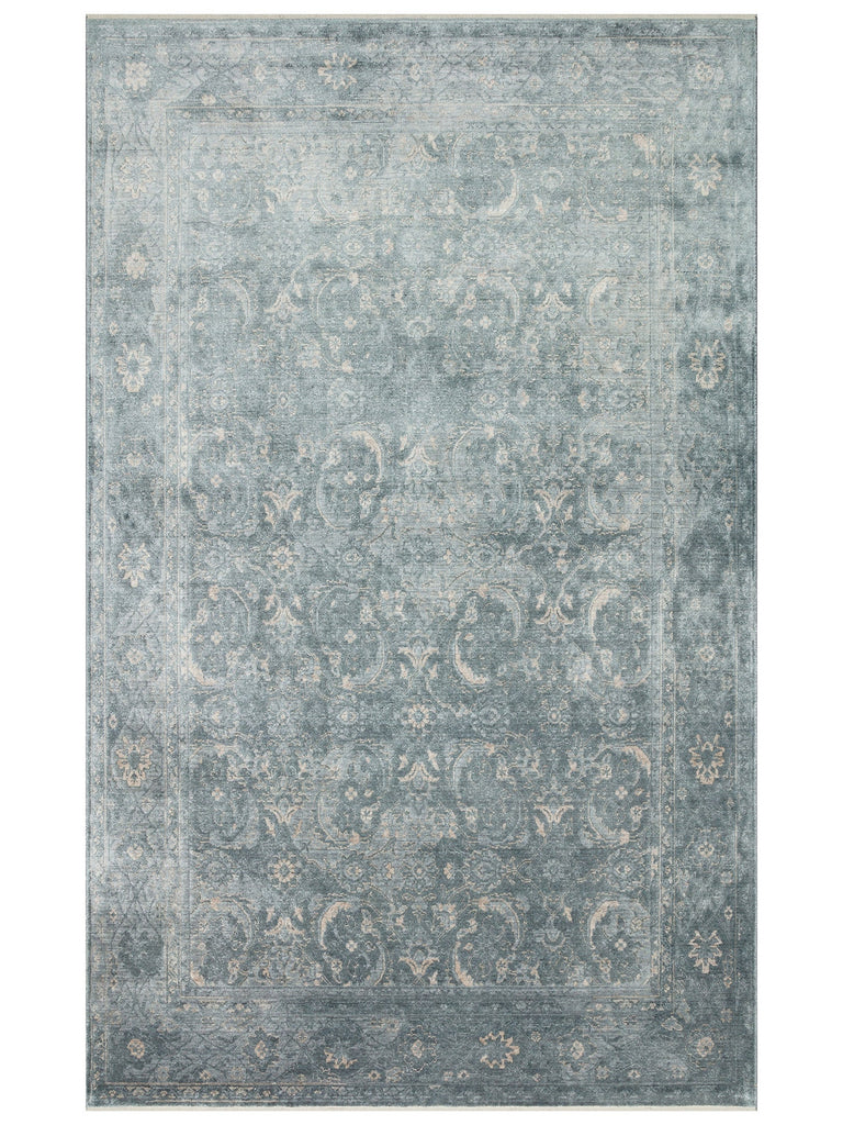 Tapis Uşak TENCEL™ 6SKYVZ Çırağan, fabriqué à la main avec un éclat spécial 100 % naturel sur des métiers à tisser traditionnels