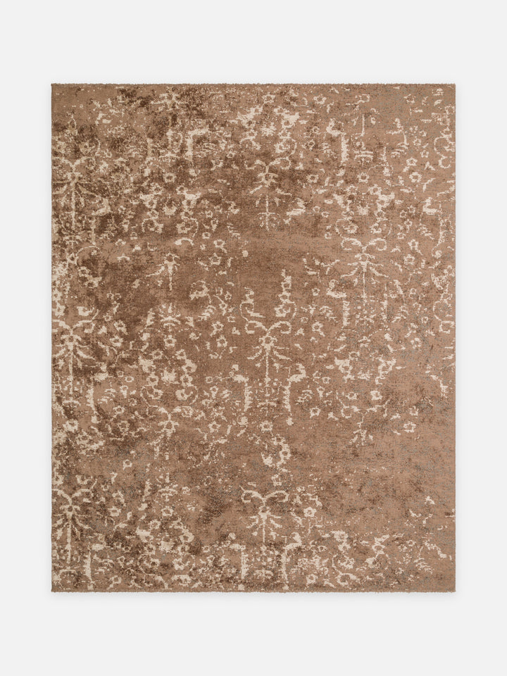 Ruggadocia Damask Mocha Vintage Desenli Halı kuşbakışı