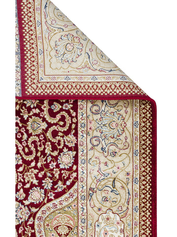 Topkapı Seccade Klasik Desenli Yüksek Kalite Özel Işıltılı Hediyelik Çeyizlik Namazlık 02 RED - Carpetdocia