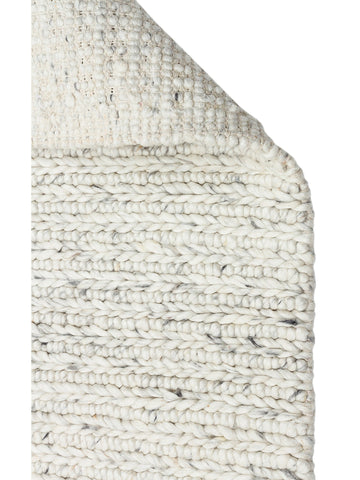 Woolstar %100 Naturel Kazak Desenli Salon Oturma Odası Koridor Antre El Dokuma Örgü Halı 07 L.GREY - Carpetdocia