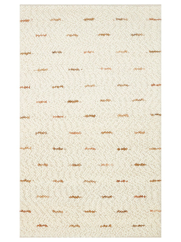 Woolstar %100 Naturel Kazak Desenli Salon Oturma Odası Koridor Antre El Dokuma Örgü Halı JD 06 NAT - Carpetdocia
